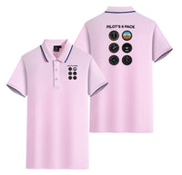 Thumbnail for Pilot's 6 Pack Designed Stylish Polo T-Shirts (Double-Side)