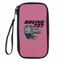 Thumbnail for Boeing 737+Text & CFM LEAP-1 Engine Designed Travel Cases & Wallets