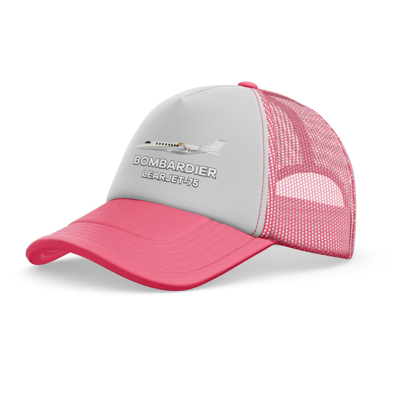 The Bombardier Learjet 75 Designed Trucker Caps & Hats