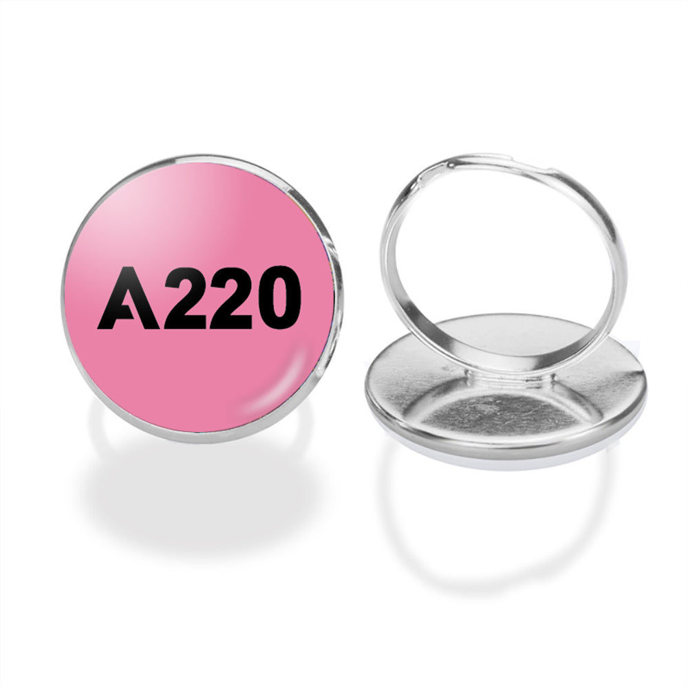 A220 Flat Text Designed Rings
