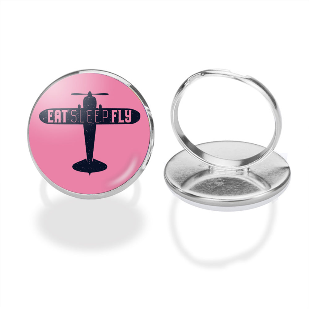 Eat Sleep Fly & Propeller Designed Rings