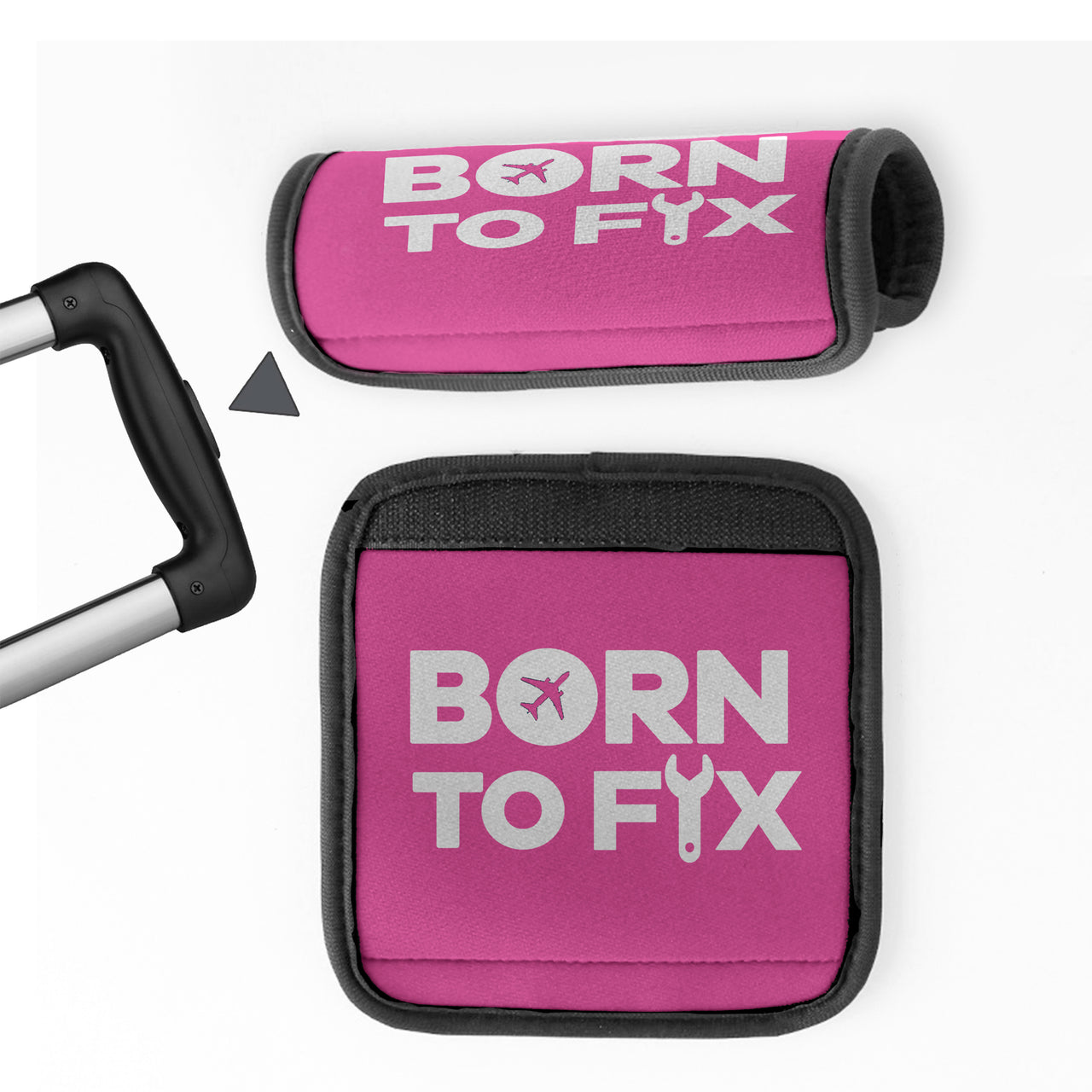 Born To Fix Airplanes Designed Neoprene Luggage Handle Covers