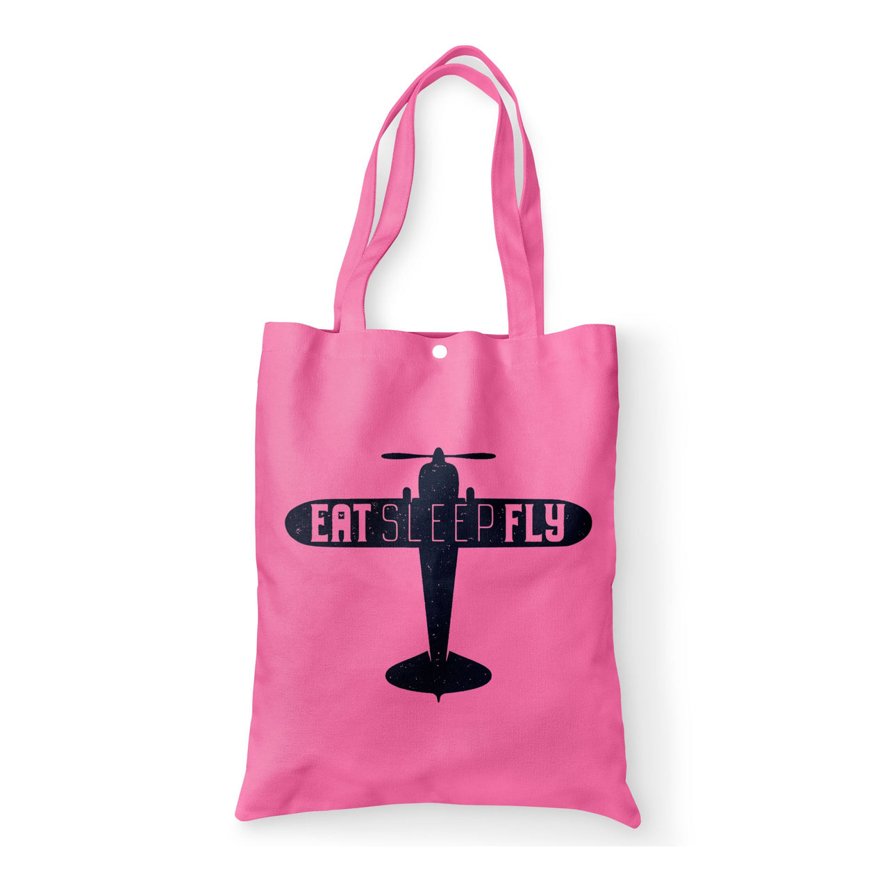 Eat Sleep Fly & Propeller Designed Tote Bags