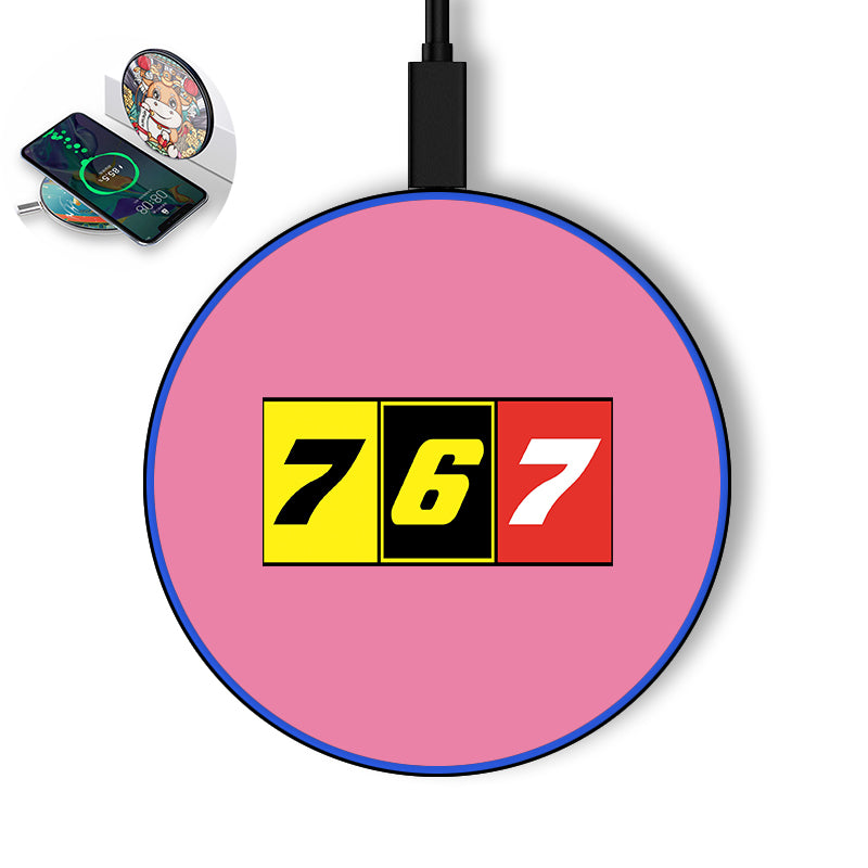 Flat Colourful 767 Designed Wireless Chargers