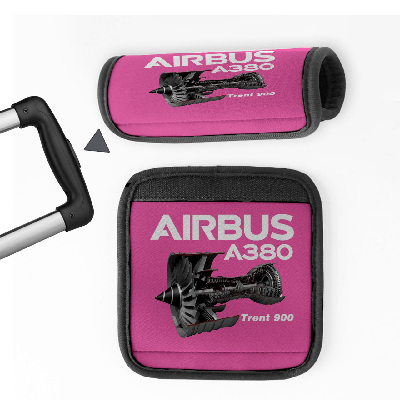 Airbus A380 & Trent 900 Engine Designed Neoprene Luggage Handle Covers