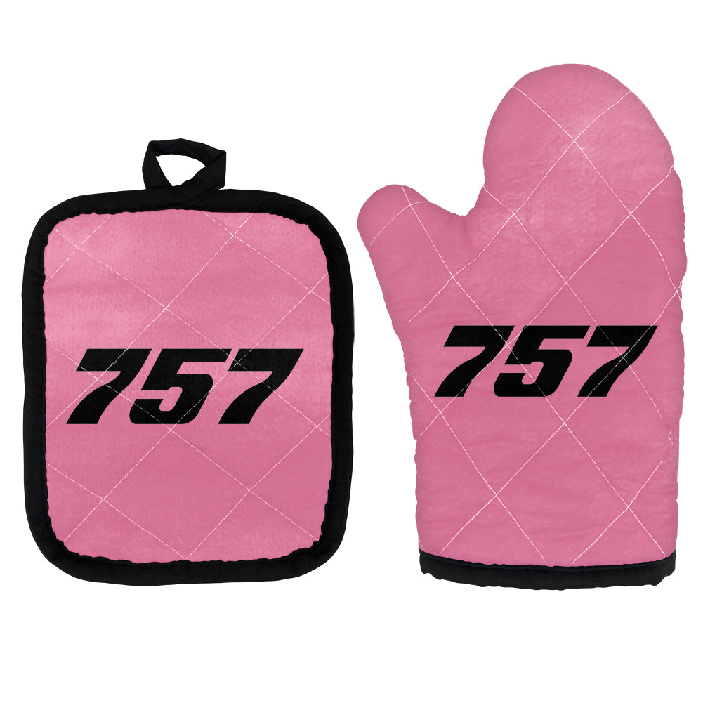 757 Flat Text Designed Kitchen Glove & Holder