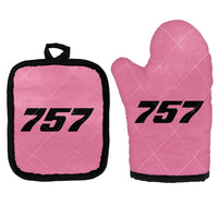 Thumbnail for 757 Flat Text Designed Kitchen Glove & Holder