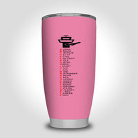 Thumbnail for Aviation Alphabet Designed Tumbler Travel Mugs