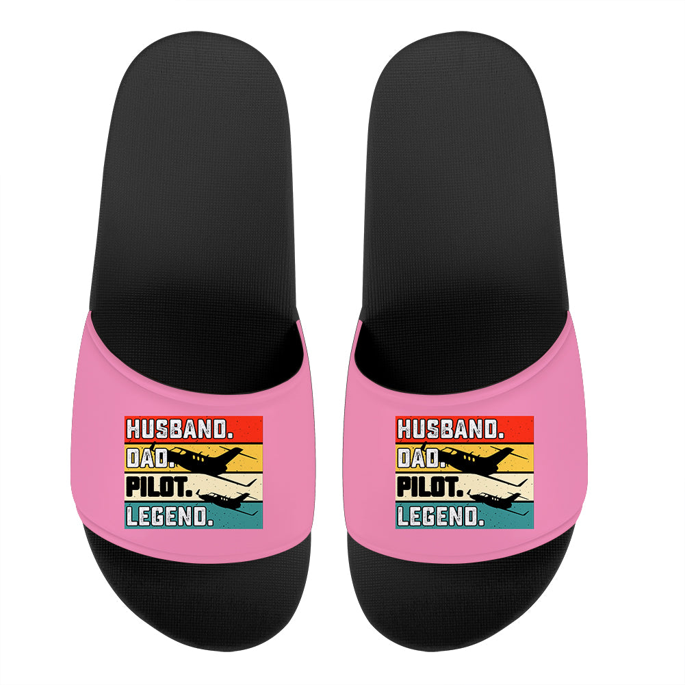 Husband & Dad & Pilot & Legend Designed Sport Slippers