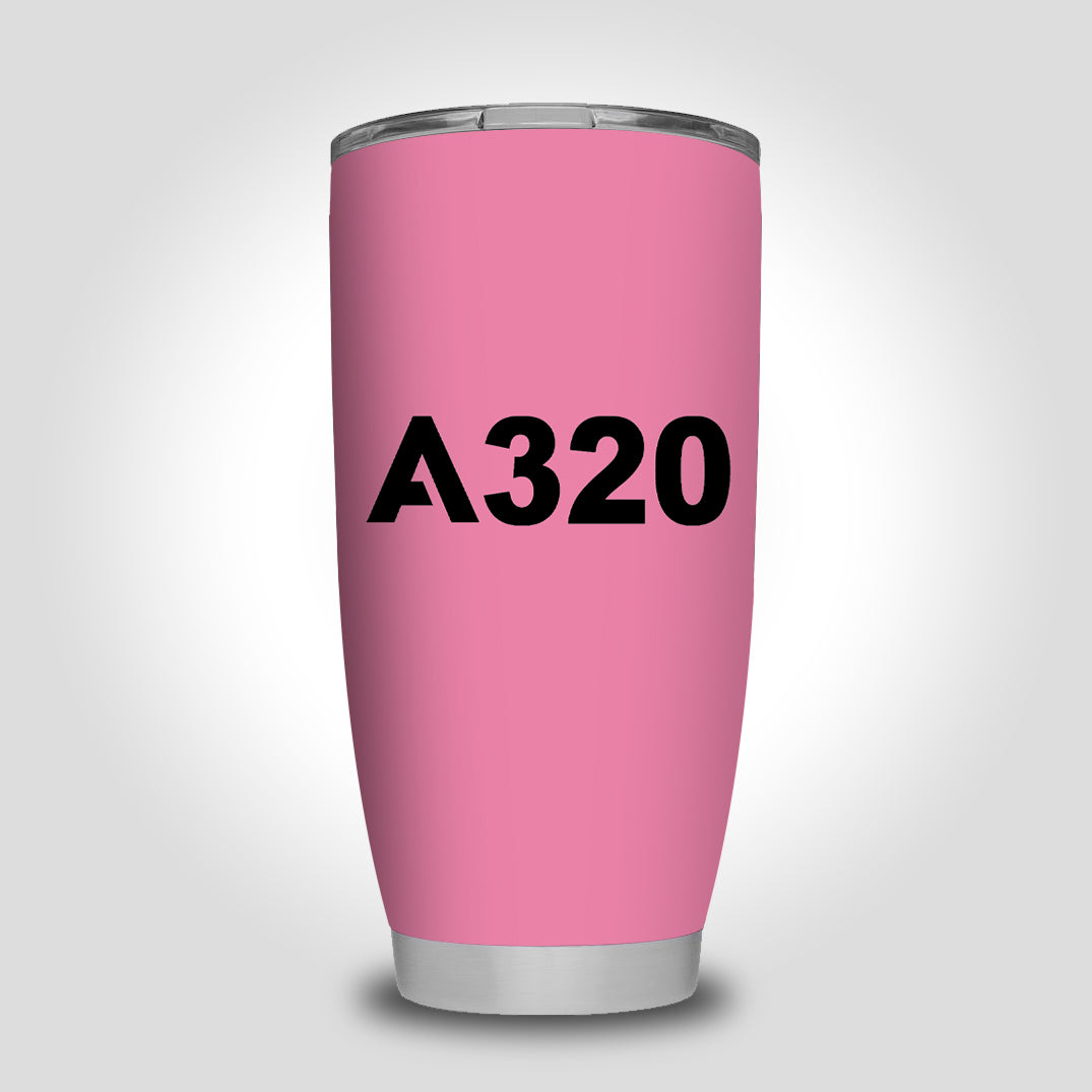 A320 Flat Text Designed Tumbler Travel Mugs