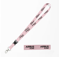 Thumbnail for Airbus A340 & Text Designed Detachable Lanyard & ID Holders