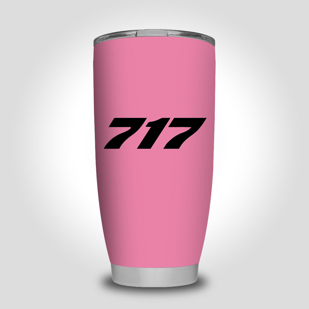 717 Flat Text Designed Tumbler Travel Mugs