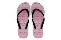 Thumbnail for Let Your Dreams Take Flight Designed Slippers (Flip Flops)