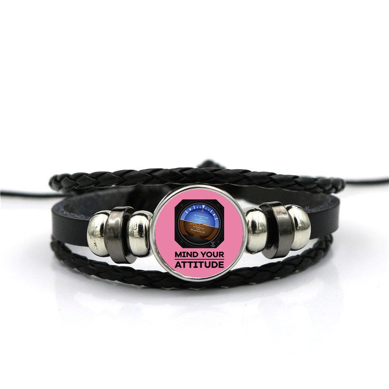 Mind Your Attitude Designed Leather Bracelets