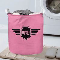 Thumbnail for Born To Fly & Badge Designed Laundry Baskets