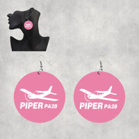 Thumbnail for The Piper PA28 Designed Wooden Drop Earrings