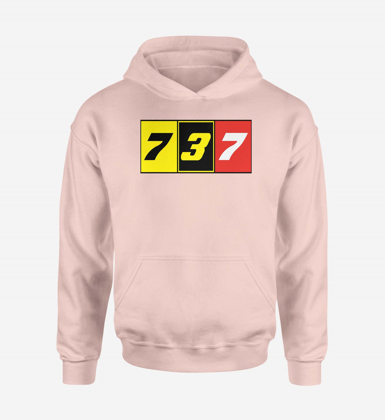 Flat Colourful 737 Designed Hoodies