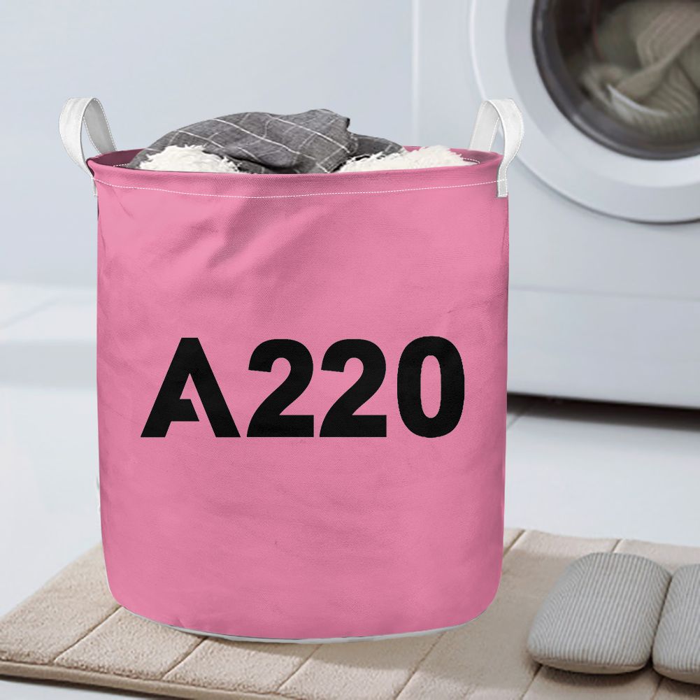 A220 Flat Text Designed Laundry Baskets