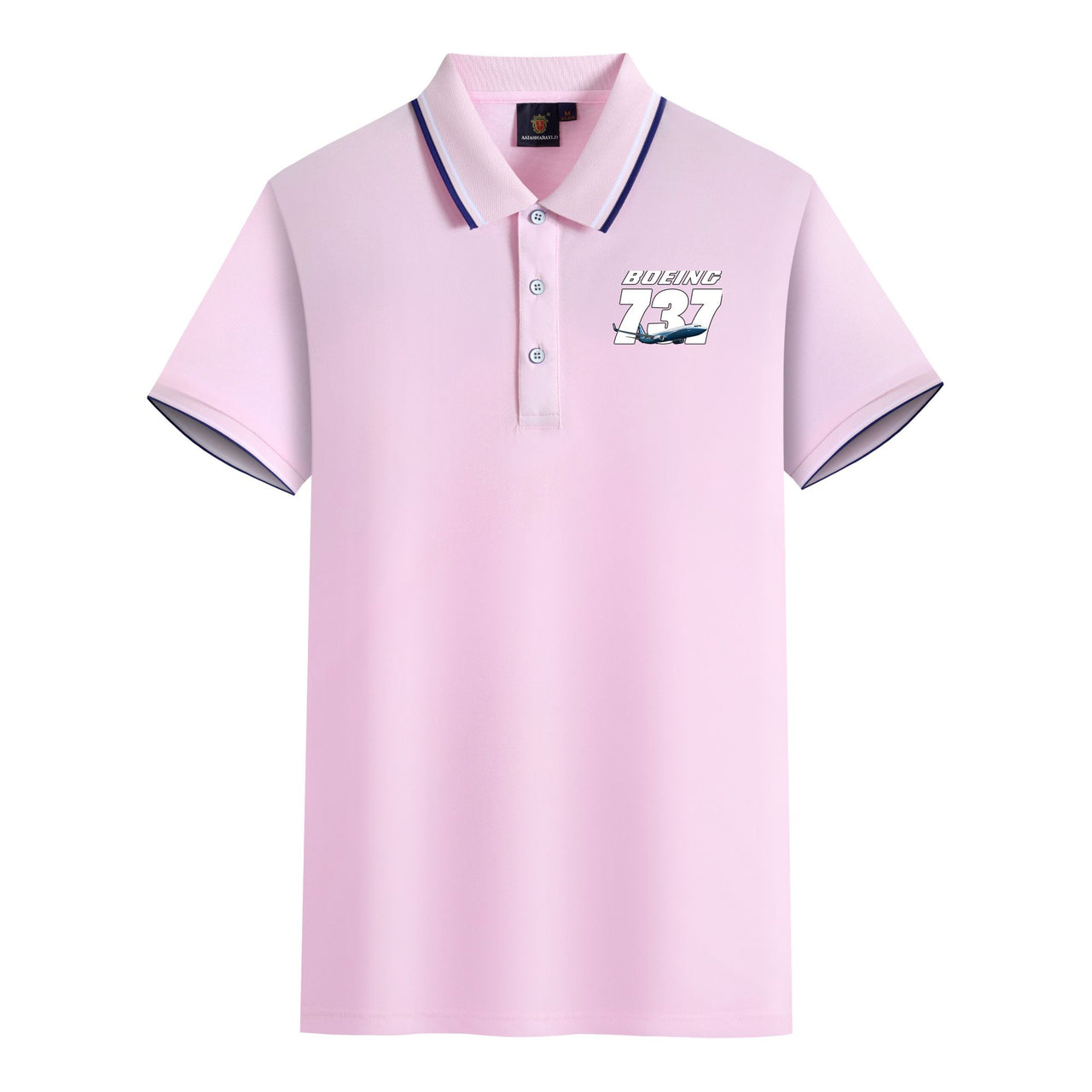 Super Boeing 737+Text Designed Stylish Polo T-Shirts