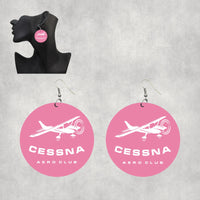 Thumbnail for Cessna Aeroclub Designed Wooden Drop Earrings