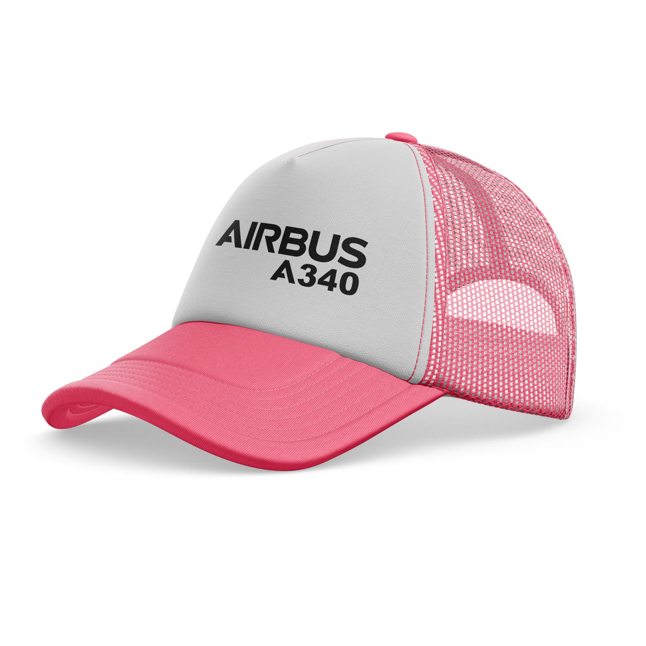 Airbus A340 & Text Designed Trucker Caps & Hats