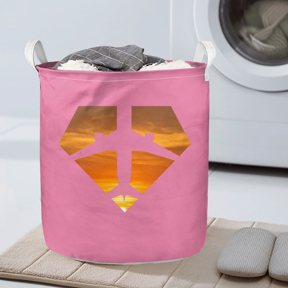 Supermen of The Skies (Sunset) Designed Laundry Baskets