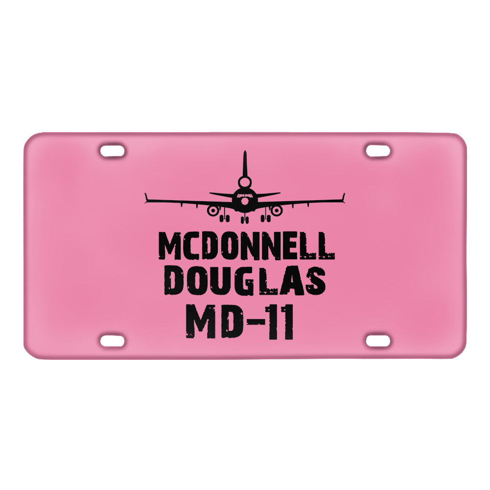 McDonnell Douglas MD-11 & Plane Designed Metal (License) Plates