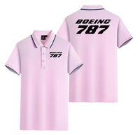 Thumbnail for Boeing 787 & Text Designed Stylish Polo T-Shirts (Double-Side)