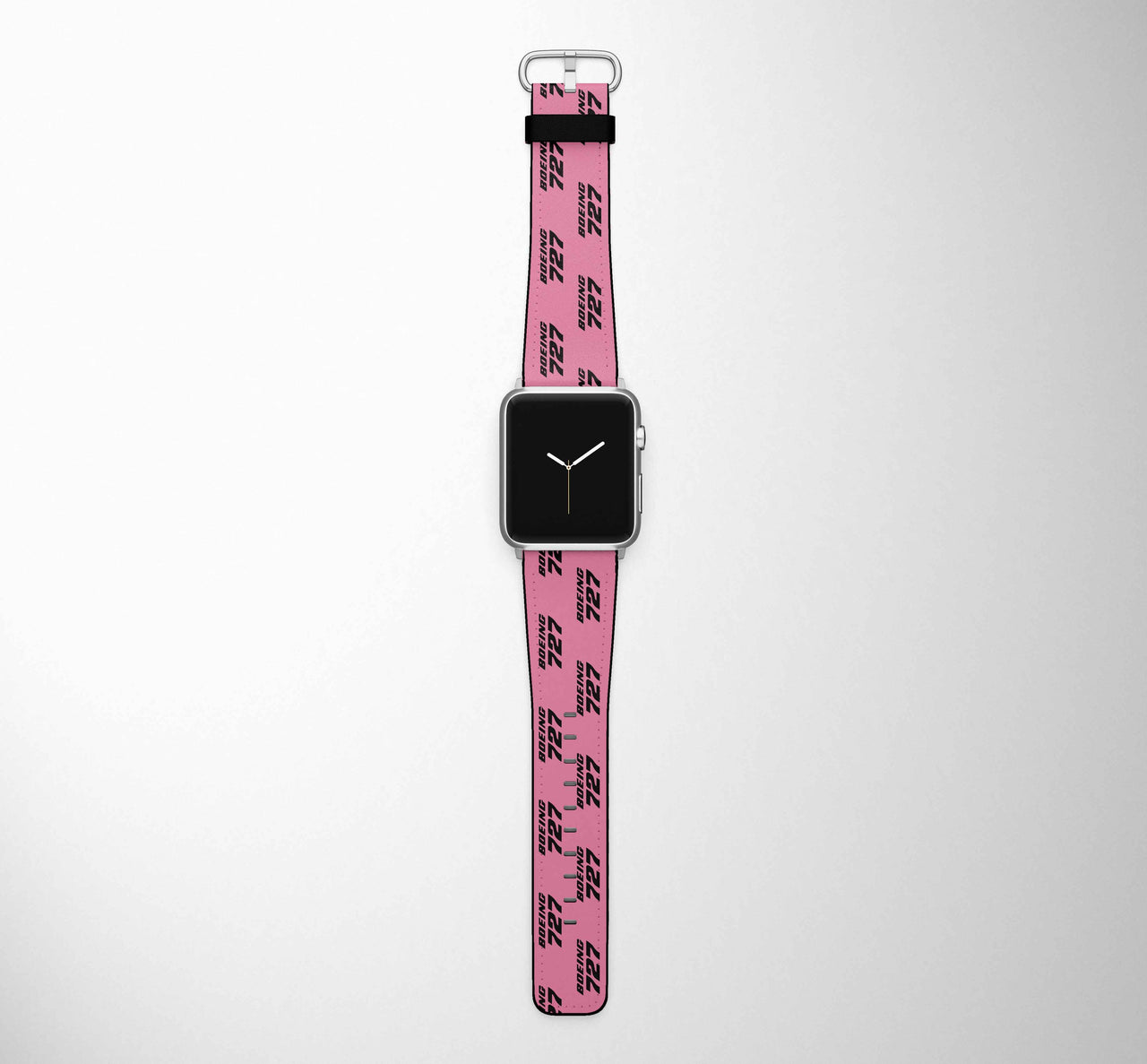 Boeing 727 & Text Designed Leather Apple Watch Straps