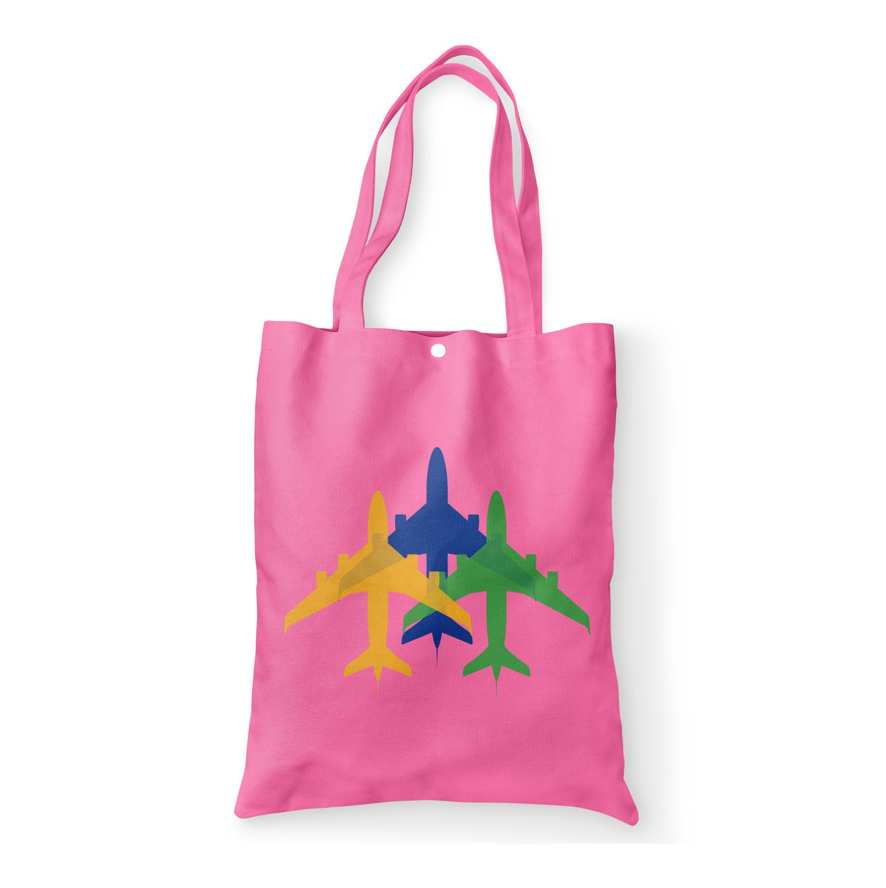 Colourful 3 Airplanes Designed Tote Bags