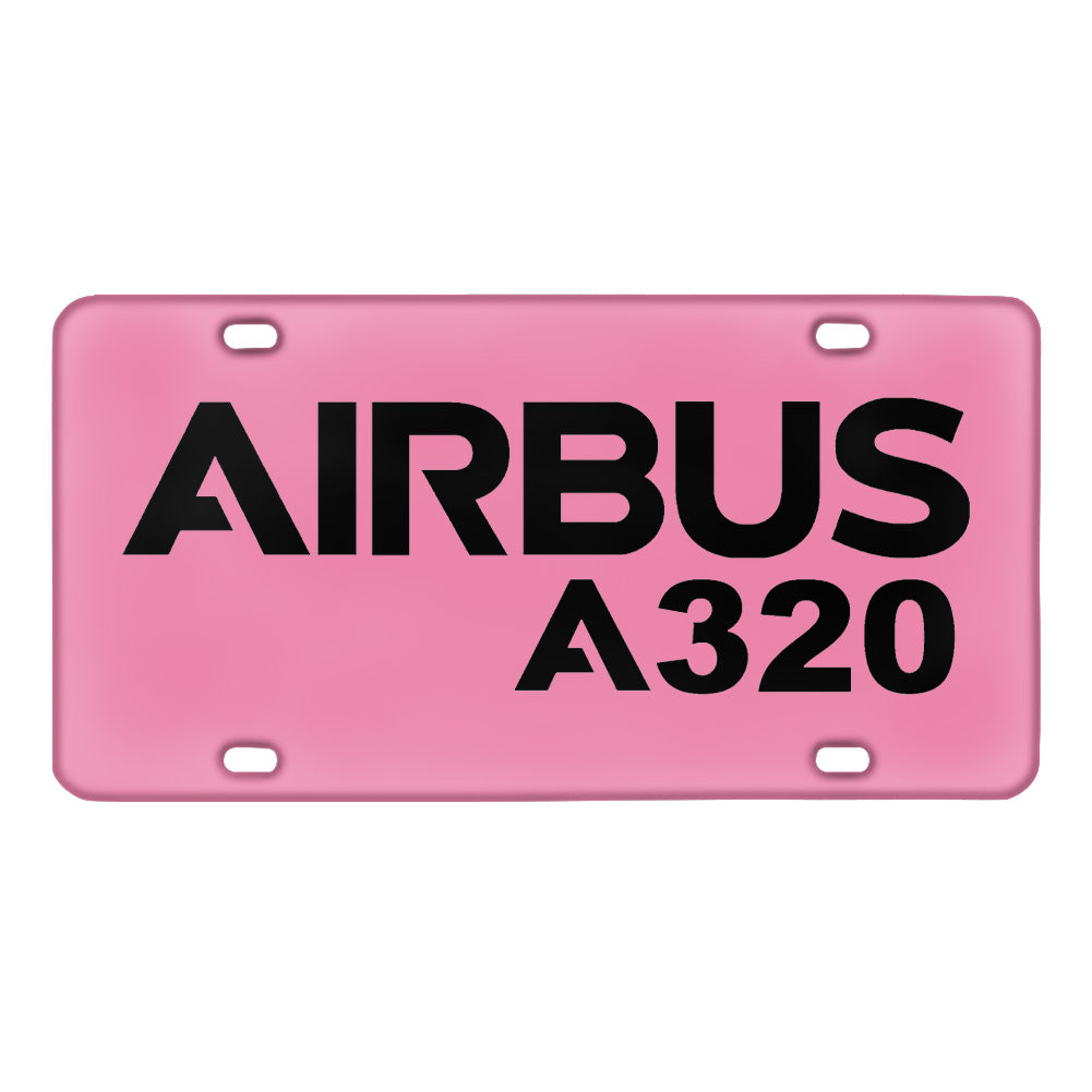Airbus A320 & Text Designed Metal (License) Plates