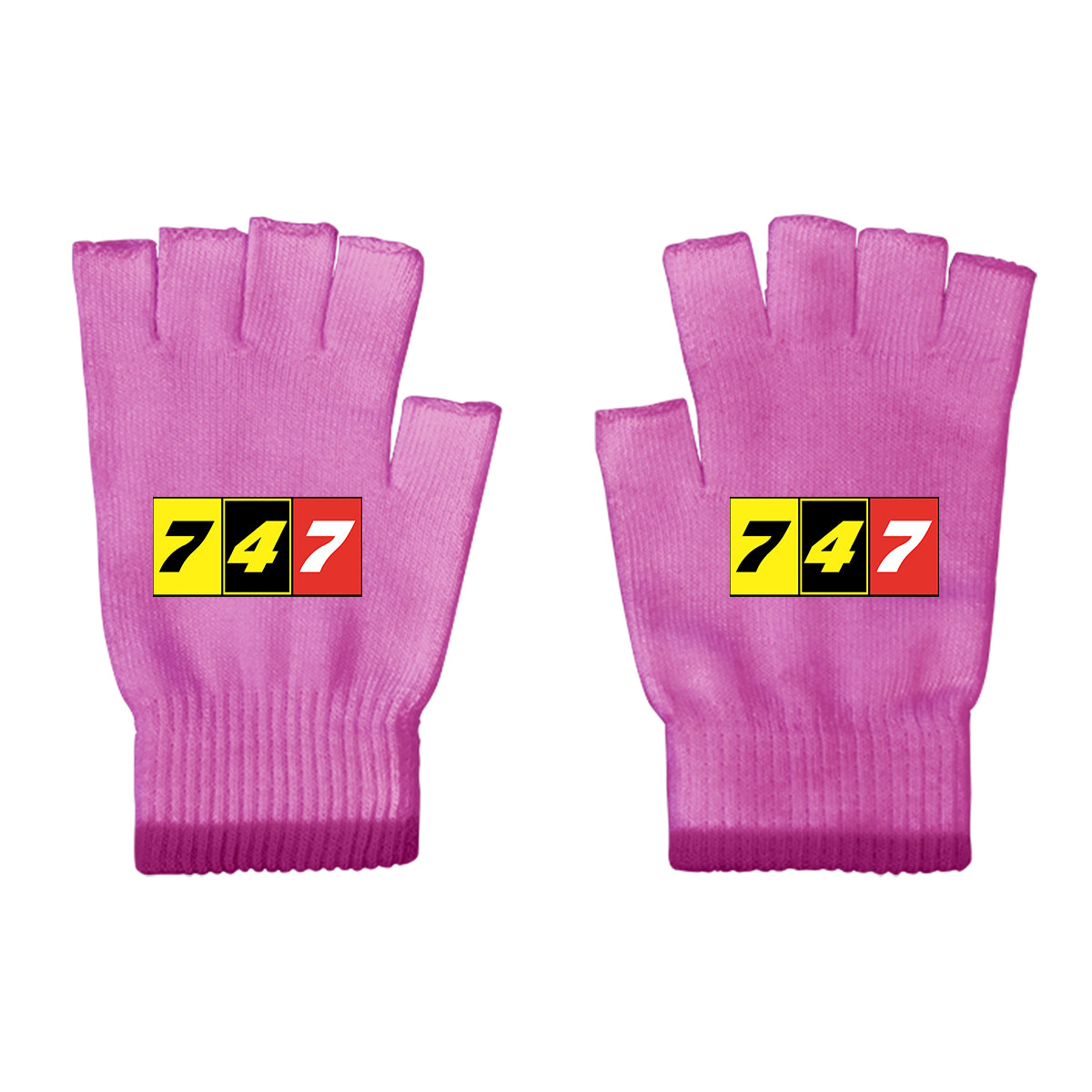 Flat Colourful 747 Designed Cut Gloves