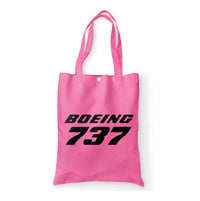 Thumbnail for Boeing 737 & Text Designed Tote Bags