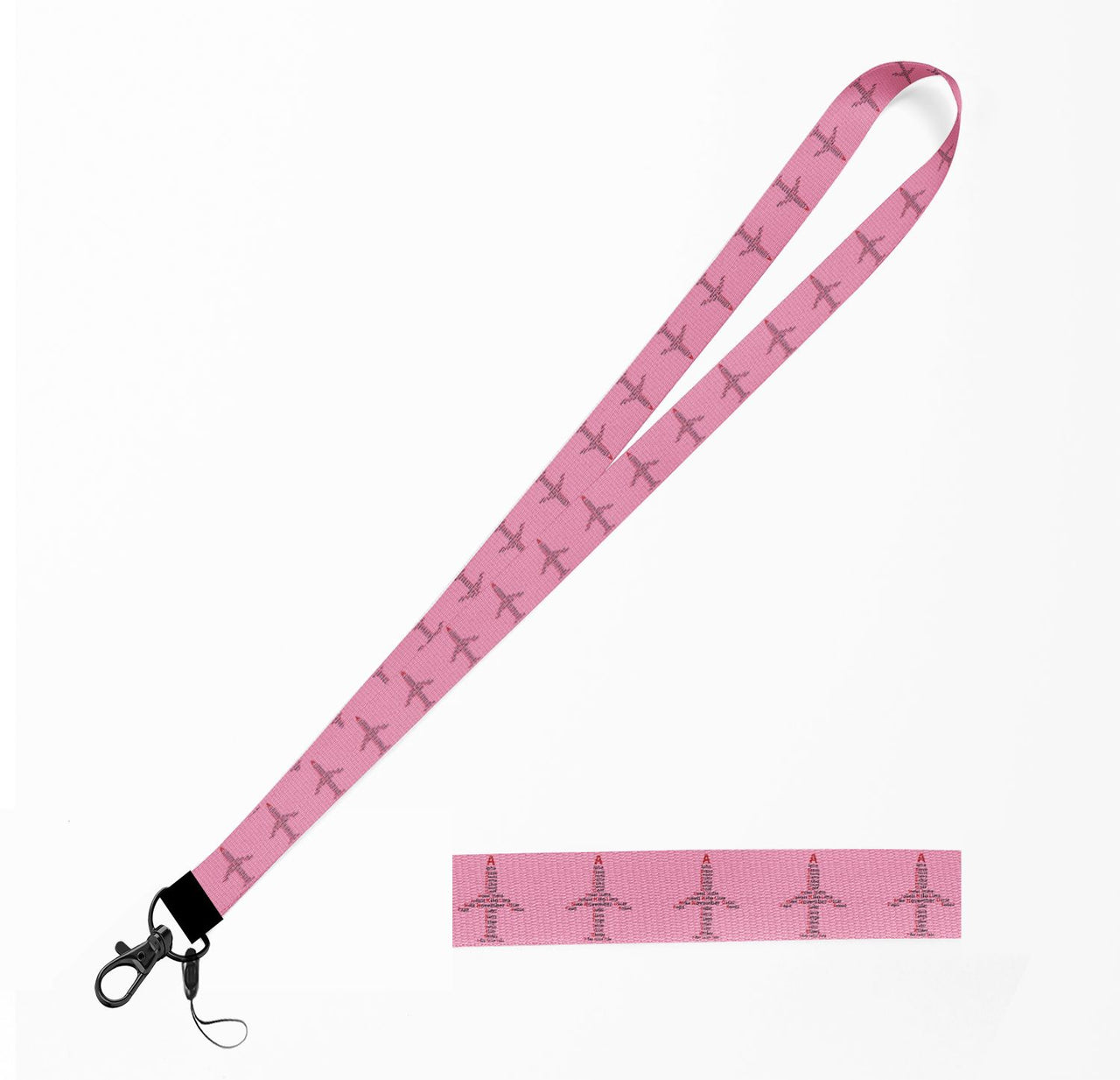 Airplane Shape Aviation Alphabet Designed Lanyard & ID Holders