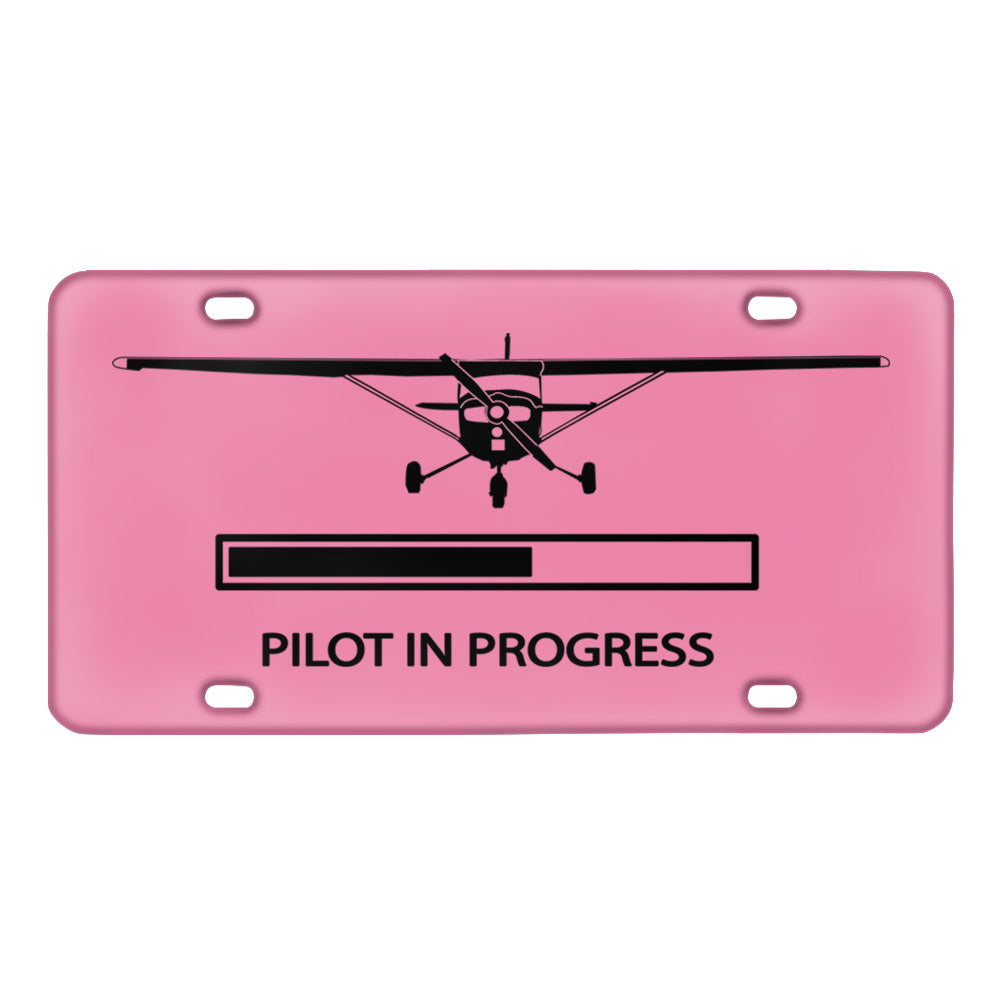 Pilot In Progress (Cessna) Designed Metal (License) Plates