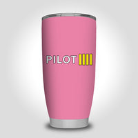 Thumbnail for Pilot & Stripes (4 Lines) Designed Tumbler Travel Mugs