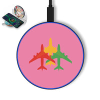 Thumbnail for Colourful 3 Airplanes Designed Wireless Chargers