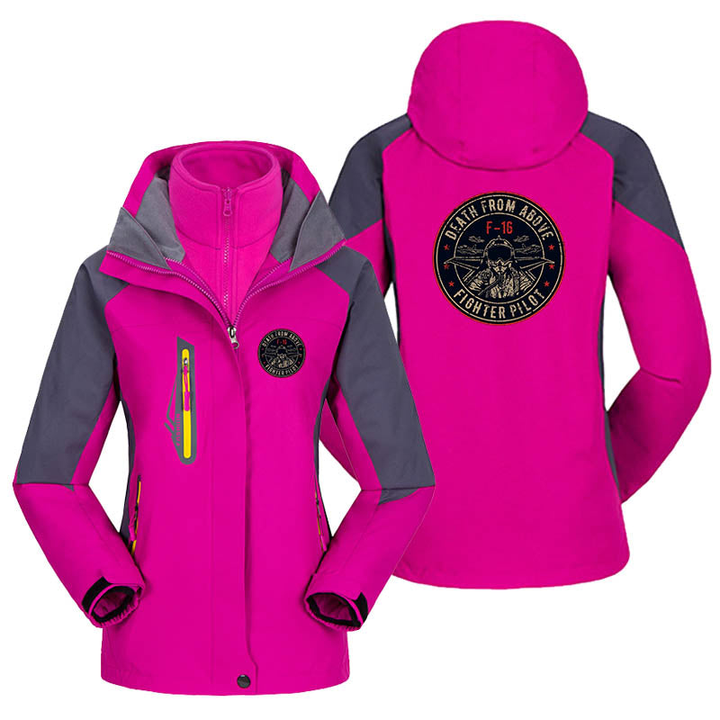 Fighter Jet 16 - Death From Above Designed Thick "WOMEN" Skiing Jackets