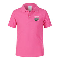 Thumbnail for Boeing 787 & GENX Engine Designed Children Polo T-Shirts
