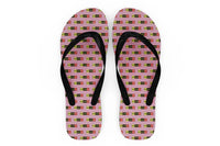 Thumbnail for Eat Sleep Fly (Colourful) Designed Slippers (Flip Flops)