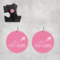 Thumbnail for Just Fly It & Fly Girl Designed Wooden Drop Earrings