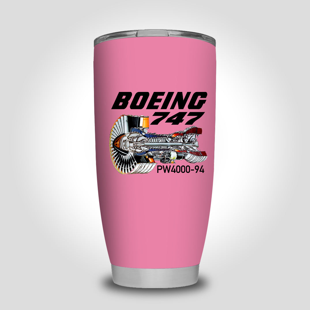 Boeing 747 & PW4000-94 Engine Designed Tumbler Travel Mugs