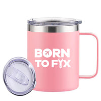 Thumbnail for Born To Fix Airplanes Designed Stainless Steel Laser Engraved Mugs