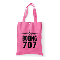 Thumbnail for Boeing 707 & Plane Designed Tote Bags