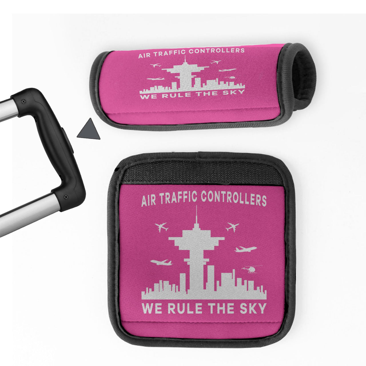 Air Traffic Controllers - We Rule The Sky Designed Neoprene Luggage Handle Covers