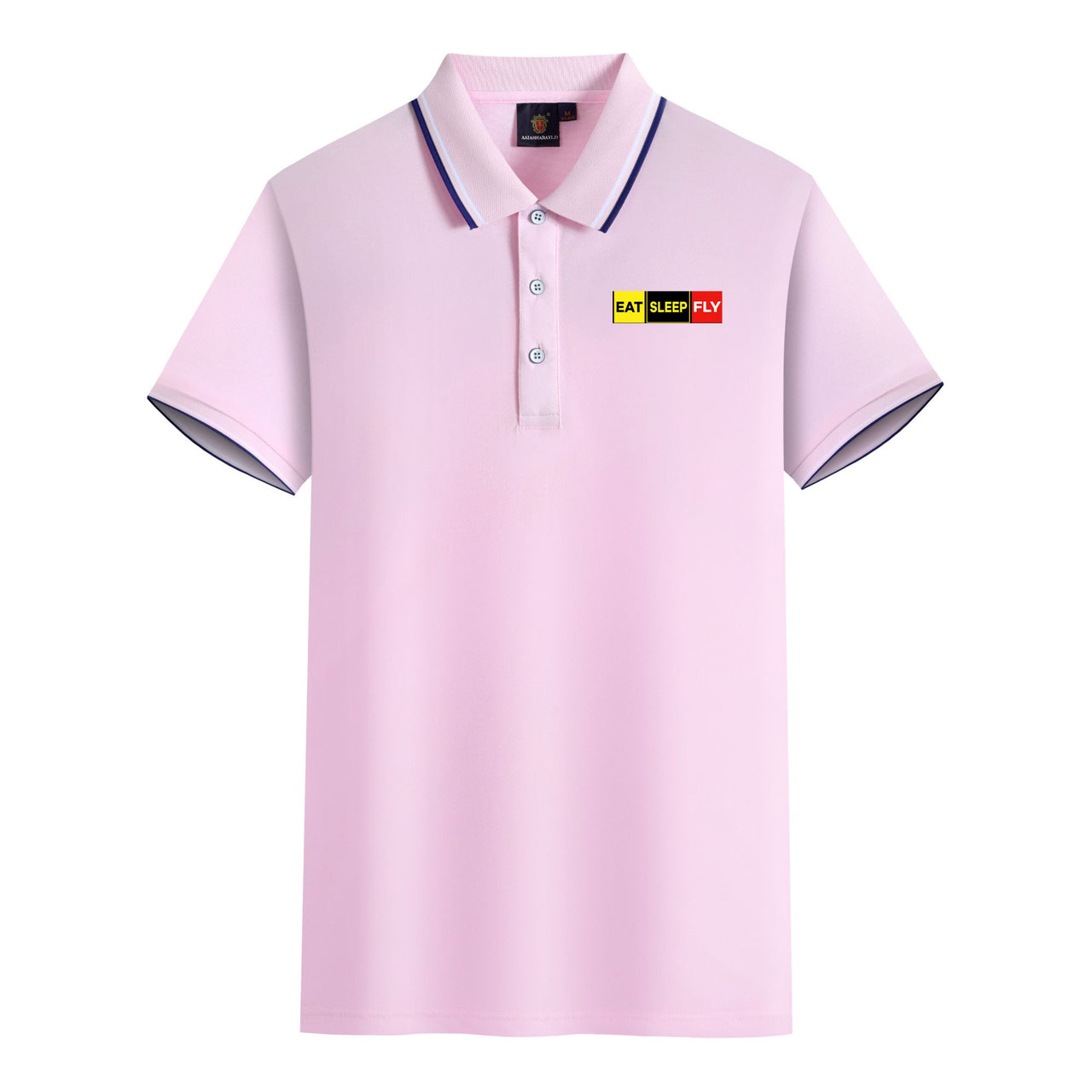 Eat Sleep Fly (Colourful) Designed Stylish Polo T-Shirts