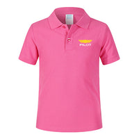 Thumbnail for Pilot & Badge Designed Children Polo T-Shirts