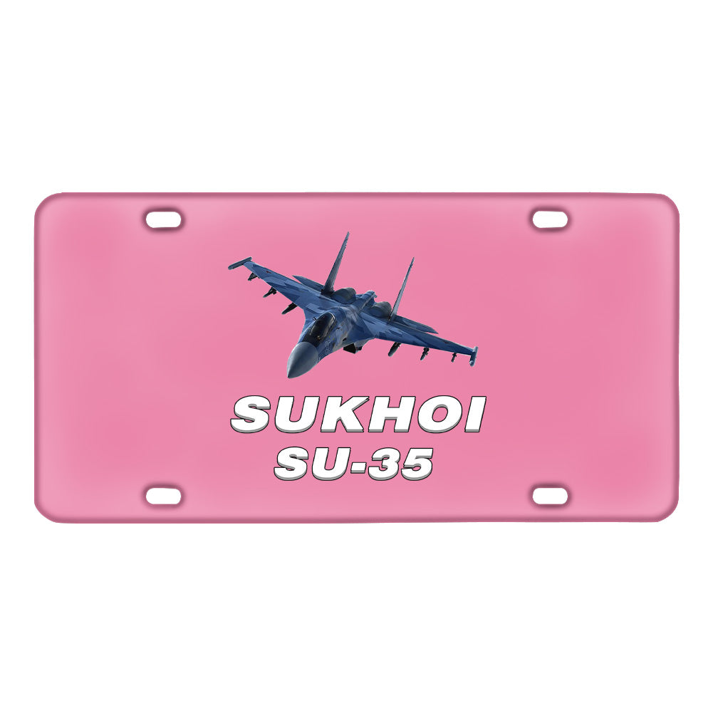The Sukhoi SU-35 Designed Metal (License) Plates