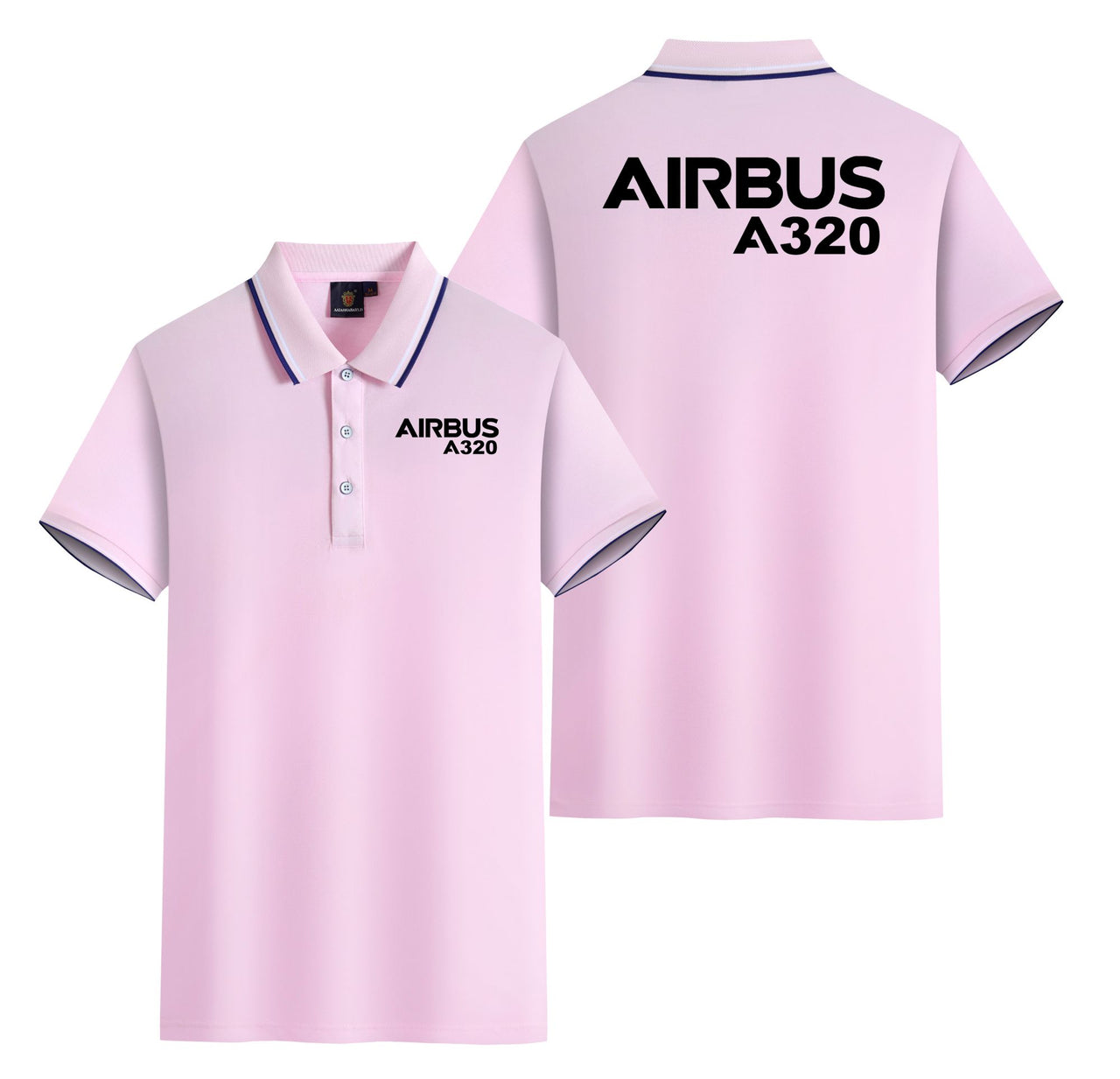 Airbus A320 & Text Designed Stylish Polo T-Shirts (Double-Side)