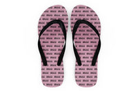 Thumbnail for Born To Fly Forced To Work Designed Slippers (Flip Flops)